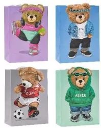 Torebka Pop-Up 3D Miś 31x40x12cm mix ROZETTE