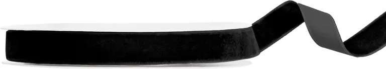 Wstązka dekoracyjna welurowa czarna 15mm/10m - tantis.pl