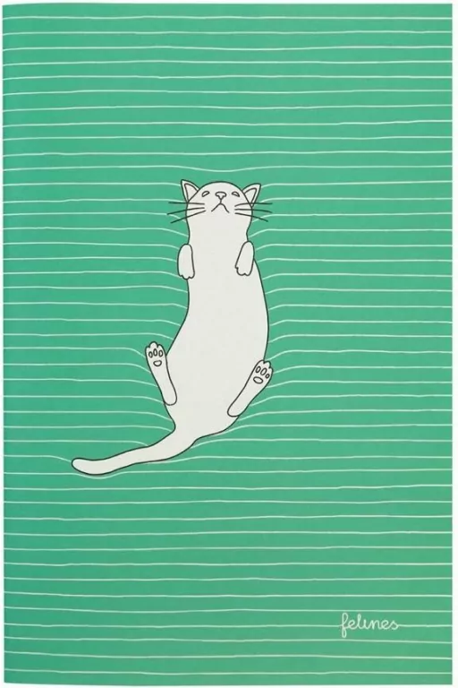 Średni Zeszyt - Feline Fine (Bold Green) - tantis.pl