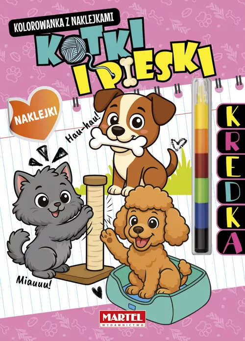 Kolorowanka z kredką Kotki i pieski - tantis.pl