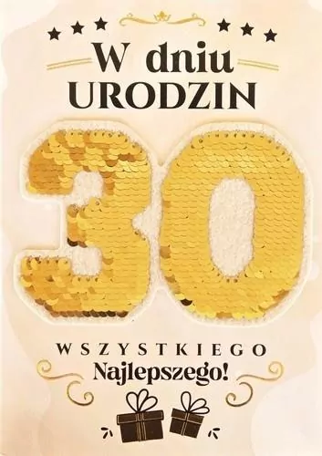 Karnet Urodziny 30 Cekiny - tantis.pl