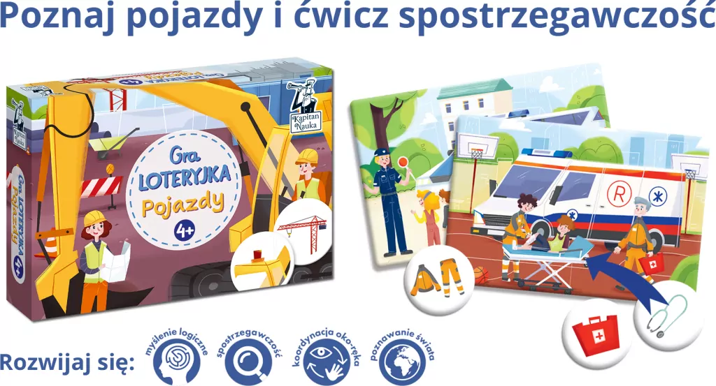 Gra Loteryjka. Pojazdy. Kapitan Nauka - tantis.pl