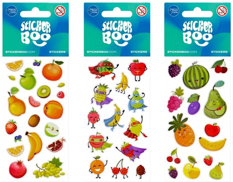 Naklejki Sticker BOO Owoce mix - tantis.pl