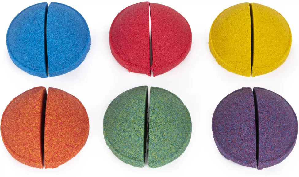 Kinetic Sand. Piasek kinetyczny. Zestaw tęczowych narzędzi - tantis.pl