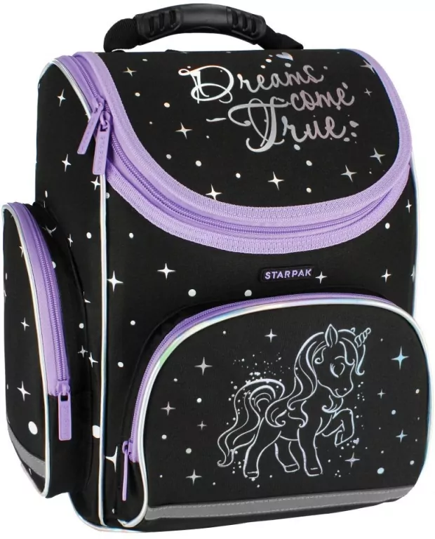 Tornister Unicorn czarny - tantis.pl