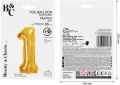 Balon foliowy B&C 1 Royal gold 85cm - tantis.pl