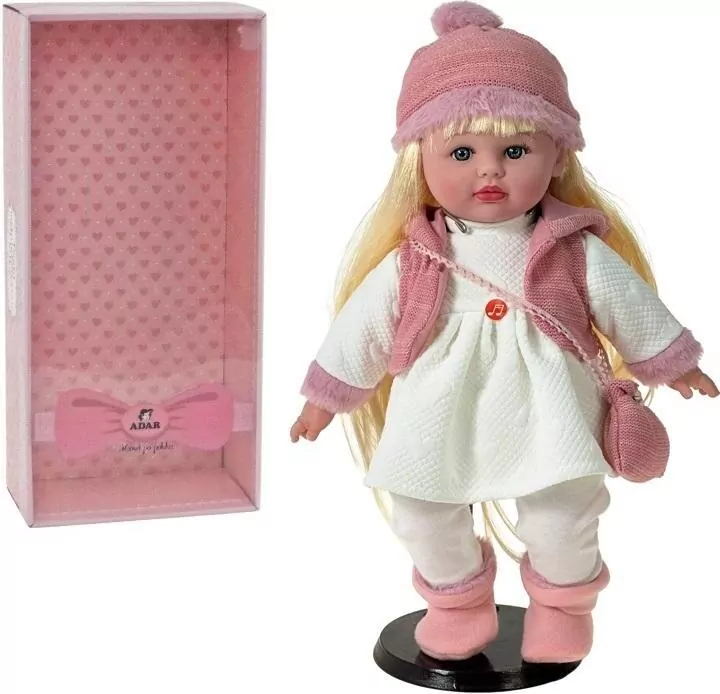 Lalka dziewczynka zima z dziękiem 40 cm w pudełku 526204 ADAR - tantis.pl