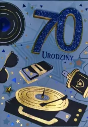 Karnet Przestrzenny B6: Urodziny 70 mężczyzna