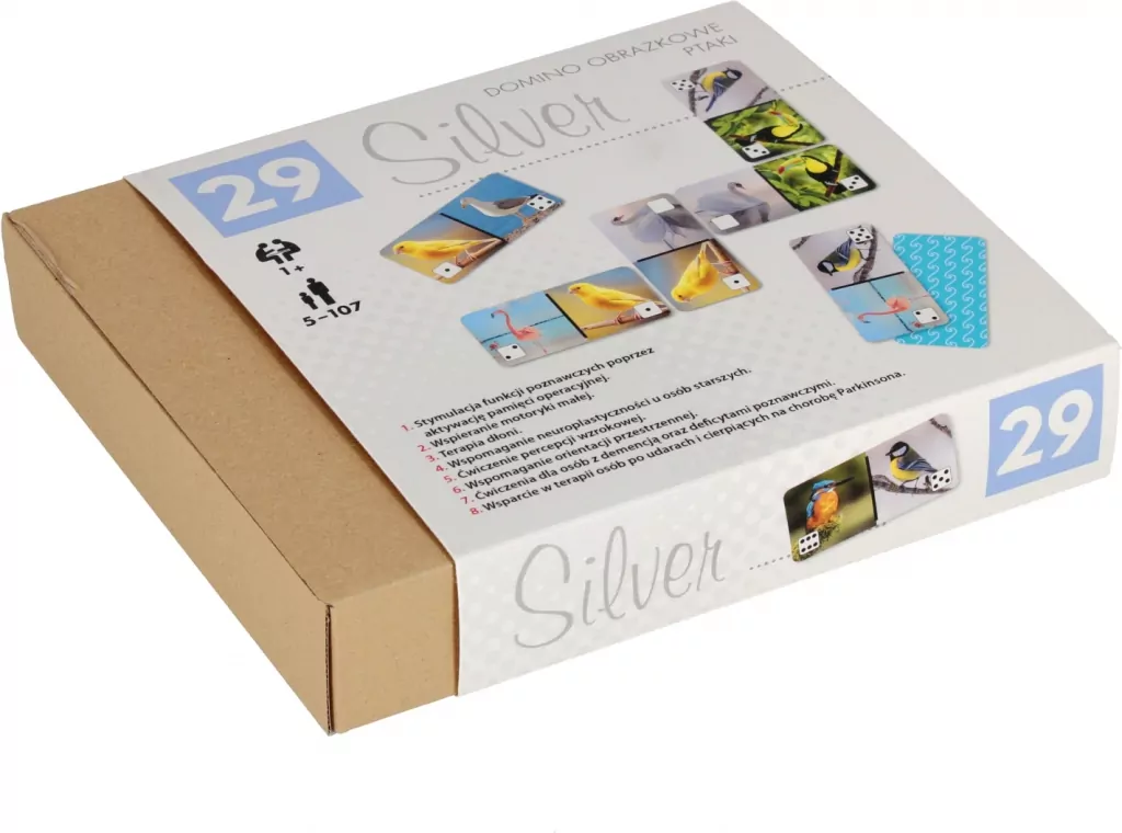 Domino ptaki Silver ALEX - tantis.pl