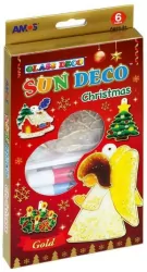 Farby witrażowe 6 kolorów + witraże christmas AMOS