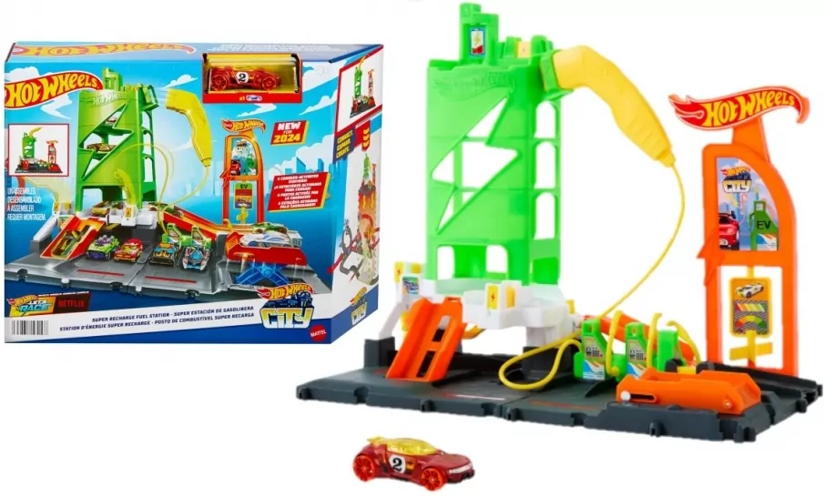 Hot Wheels City Superstacja ładowania samochodów - tantis.pl