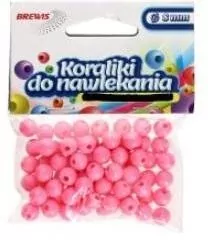 Koraliki do nawlekania różowe. 8mm 16g - tantis.pl