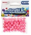 Koraliki do nawlekania różowe. 8mm 16g - tantis.pl