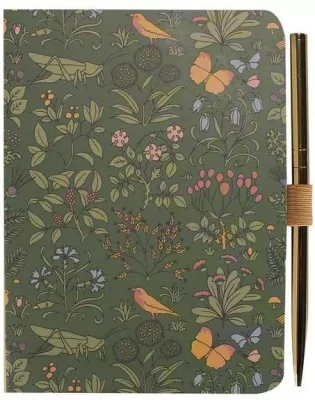 ACS Voysey Notatnik A6 linia z długopisem Ogród