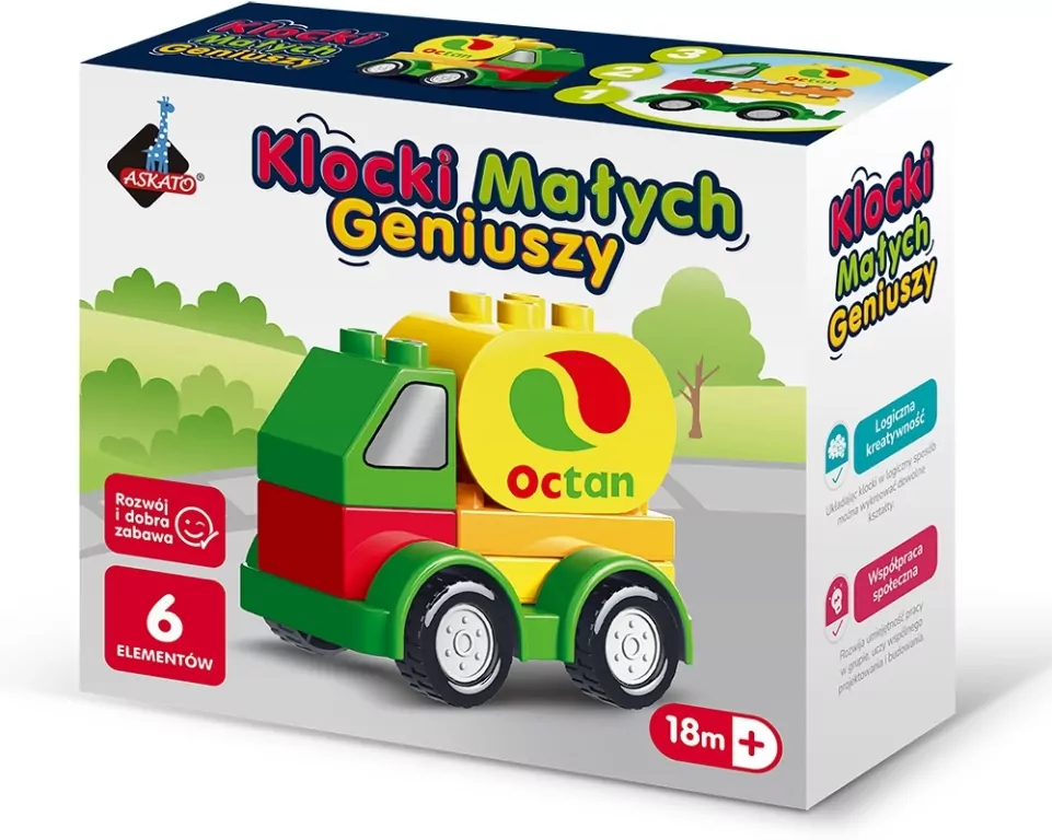 Klocki małych geniuszy Autko 6el - tantis.pl