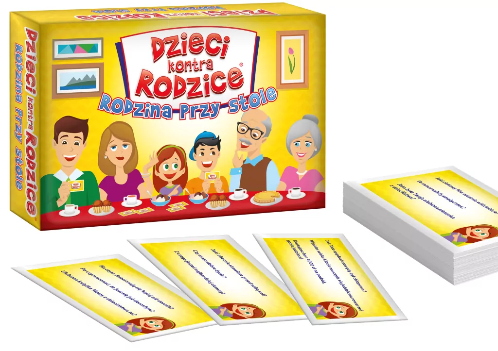 Dzieci kontra Rodzice. Rodzina przy stole. Gra 6+ - tantis.pl