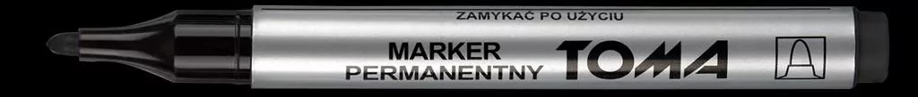 Marker permanentny okrągły czarny - tantis.pl