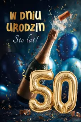 KARNET URODZINY 50 150X230 Z KOP AS MZ-06 FOL