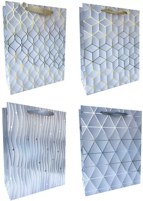 Torebki ozdobne wzory geometryczne, 12 sztuk - tantis.pl