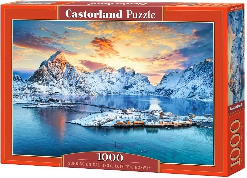 Puzzle 1000 Sunrise on Sakrisoy, Lofoten CASTOR - tantis.pl