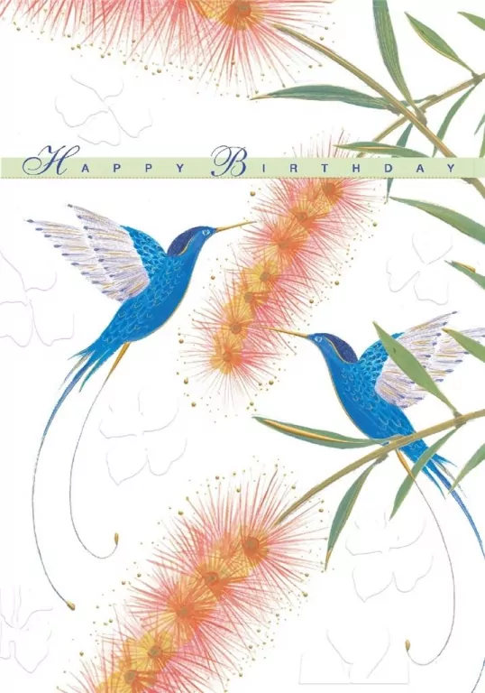 Karnet B6 + koperta MO8135X1 Urodziny Kolibry - tantis.pl
