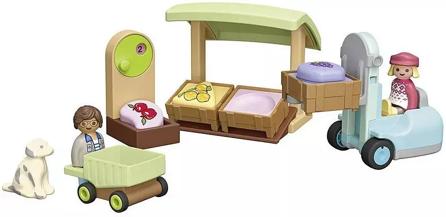 Playmobil Junior Ekologiczny Stragan z wózkiem widłowym 71691 - tantis.pl