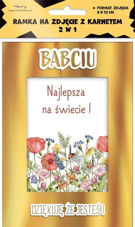 Karnet ramka Babcia Łąka - tantis.pl