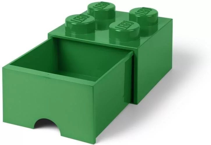 LEGO(R) pojemnik klocek z szufladą czwórka zielony - tantis.pl