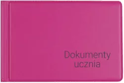 Okładka na dokumenty ucznia różowa