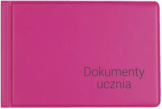 Okładka na dokumenty ucznia różowa