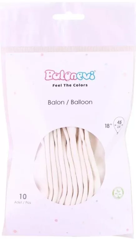 Balony lateksowe Pastel białe 45cm - tantis.pl
