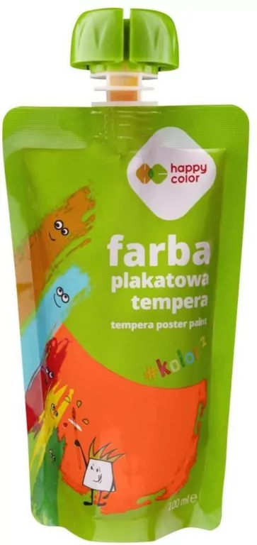 Farba tempera 100ml pomarańczowa HAPPY COLOR - tantis.pl