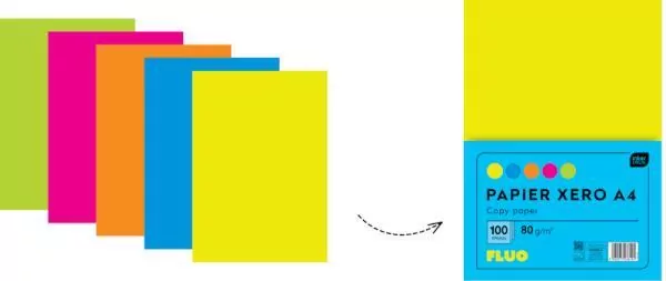 Papier ksero A4. 5 fluo kolorów - tantis.pl