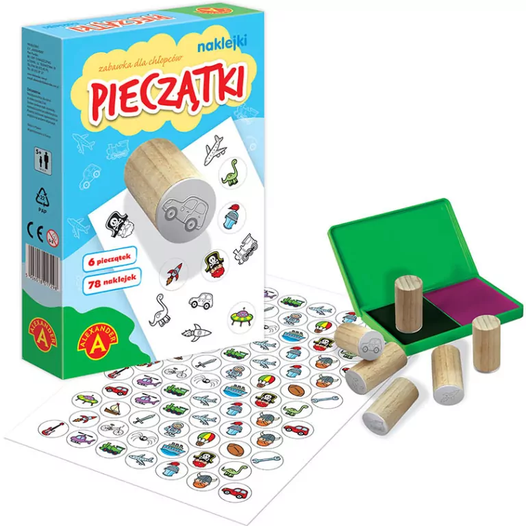 Pieczątki i naklejki. Zabawka dla chlopców - tantis.pl