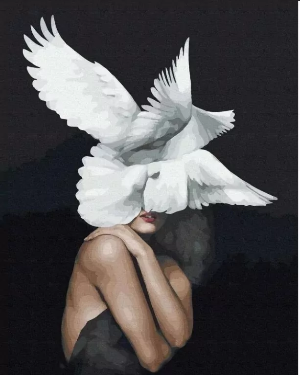 Malowanie po numerach. Dusza gołębia 40x50 cm - tantis.pl