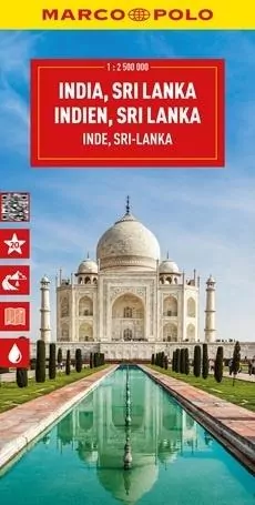 Mapa drogowa Indie, Srilanka 1:2 500 000 - tantis.pl