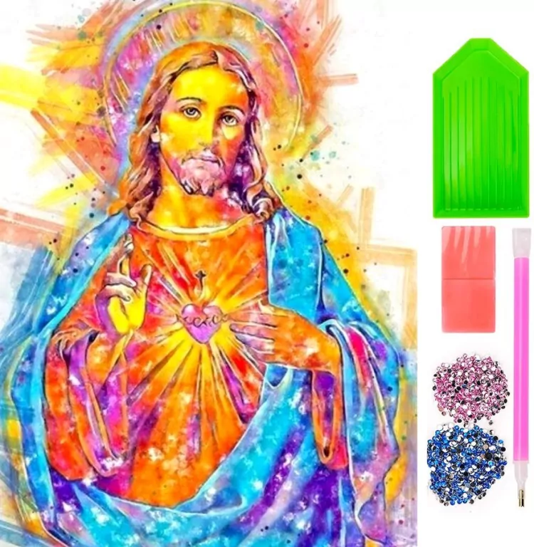 Diamentowa mozaika święte Jezus malastwo NO-1007123 - tantis.pl