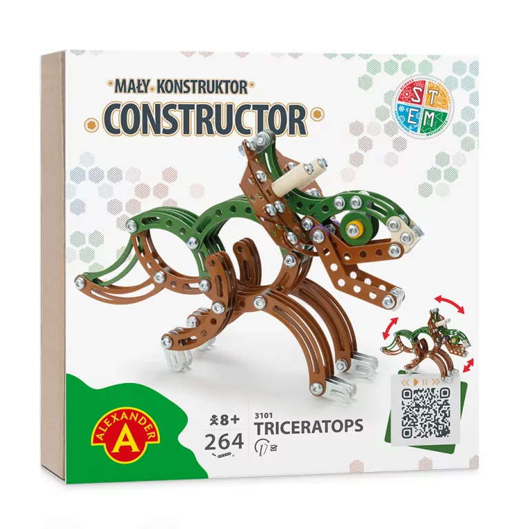 Mały Konstruktor. Dinozaur Triceratops - tantis.pl