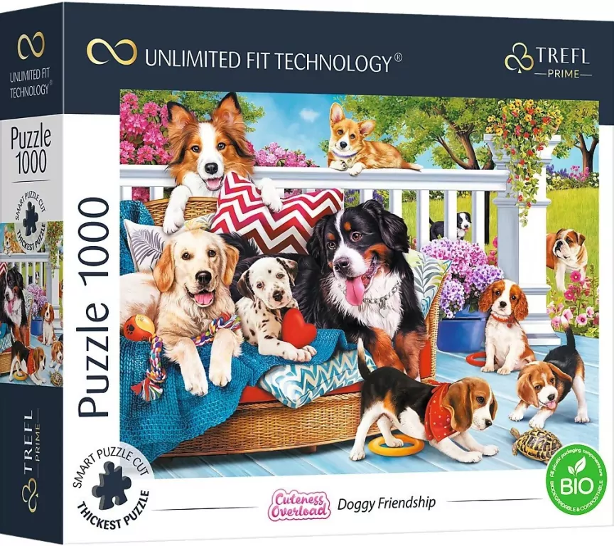 Puzzle 1000. Cuteness Overload: Doggy Friendship - tantis.pl