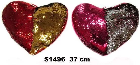 Serce cekinowe 37cm MIX - tantis.pl