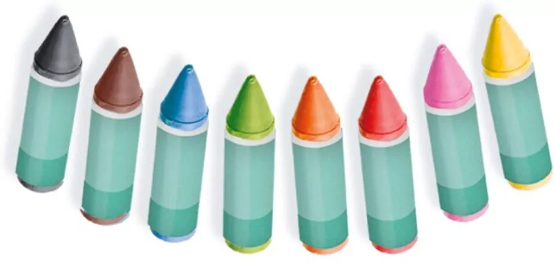 Kredki do malowania w kąpieli 8 kolorów - tantis.pl