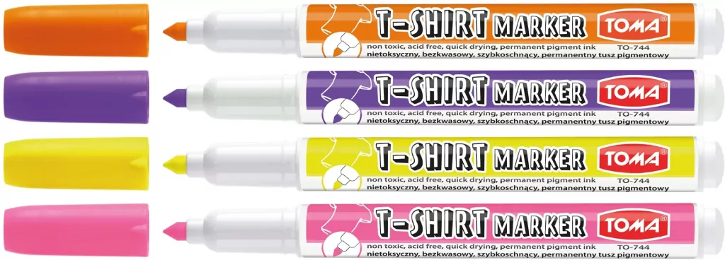 Zestaw markerów do T-shirtów 4 kolory - tantis.pl