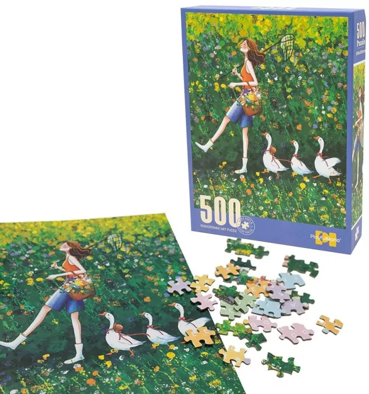 Puzzle dziewczyna z gąskami 500 elementów - tantis.pl