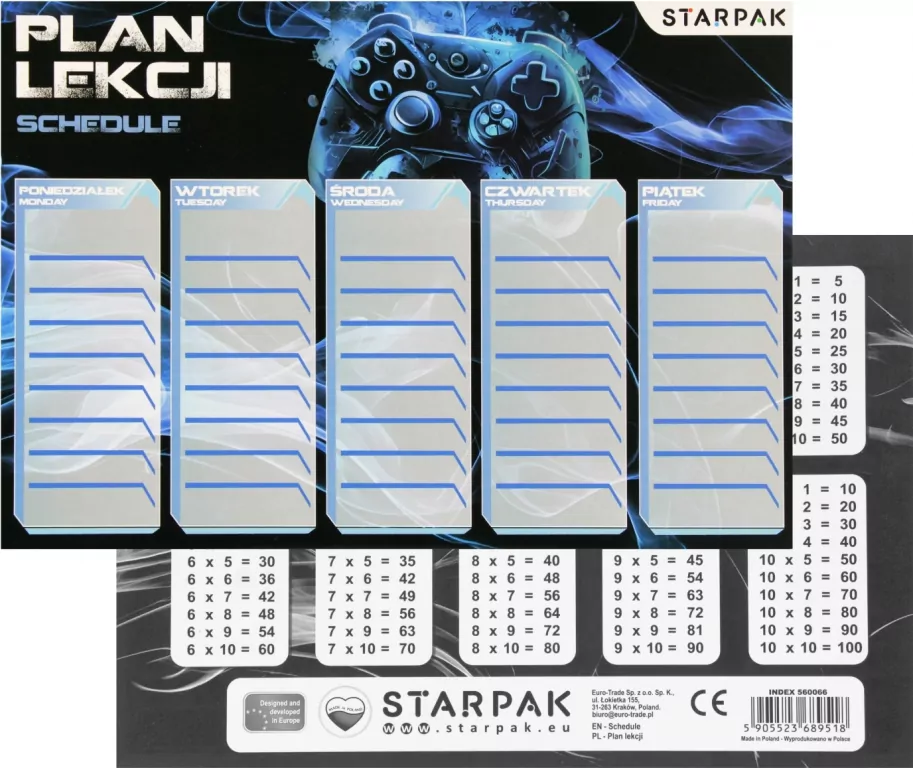 PLAN LEKCJI A5 NAKLEJ NA ZESZ PAD STK PB1/24 - tantis.pl