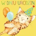 Karnet kwadrat. Urodziny. Kotek - tantis.pl
