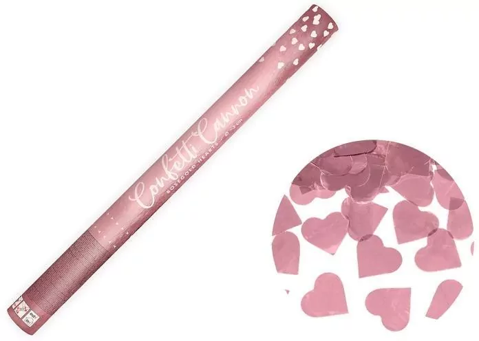 Tuba z sercami różowe złoto 60cm - tantis.pl