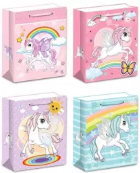 Torebka prezentowa L Jednorożec. 1 sztuka