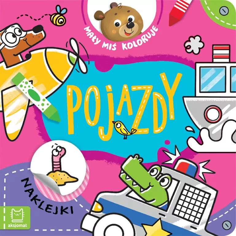Mały miś koloruje. Pojazdy - tantis.pl