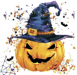 Serwetki pap. Creepy Pumpkin with Splashes 33x33cm