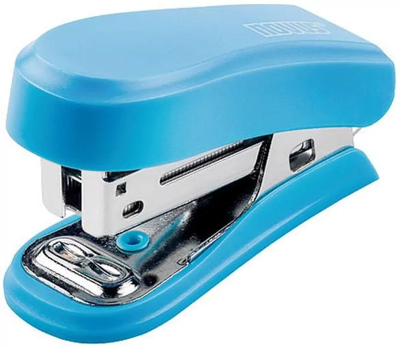 Zszywacz mini błękitny + zszywki 24/6 - tantis.pl